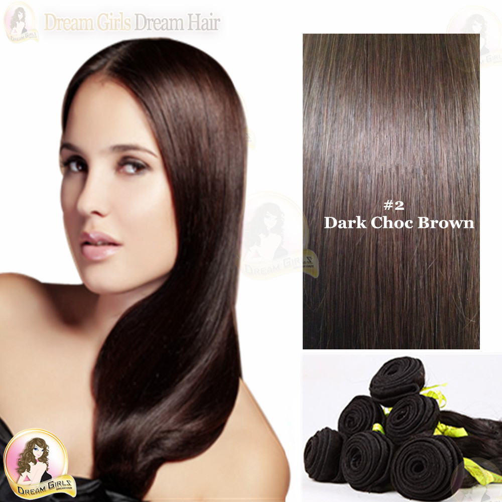 20″ European 100% Remy Weft Hair Extensions Double Drawn 100g Black/Brown/Blonde