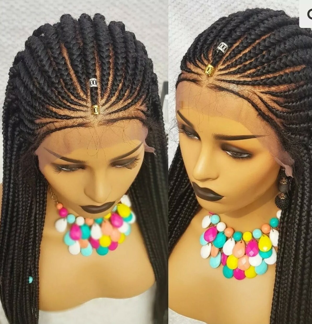 Braided wig:Handmade Braids Cornrows wigs,PRE-ORDER ONLY.2-3WEEKS. Location USA