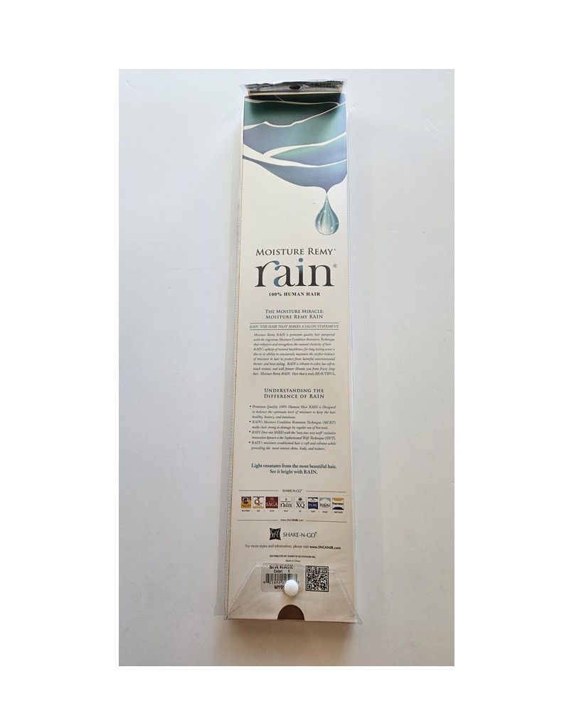 Shake-N-Go Moisture Remy Rain 100% Human Hair Remy Yaky 10″ Color 1 Jet Black