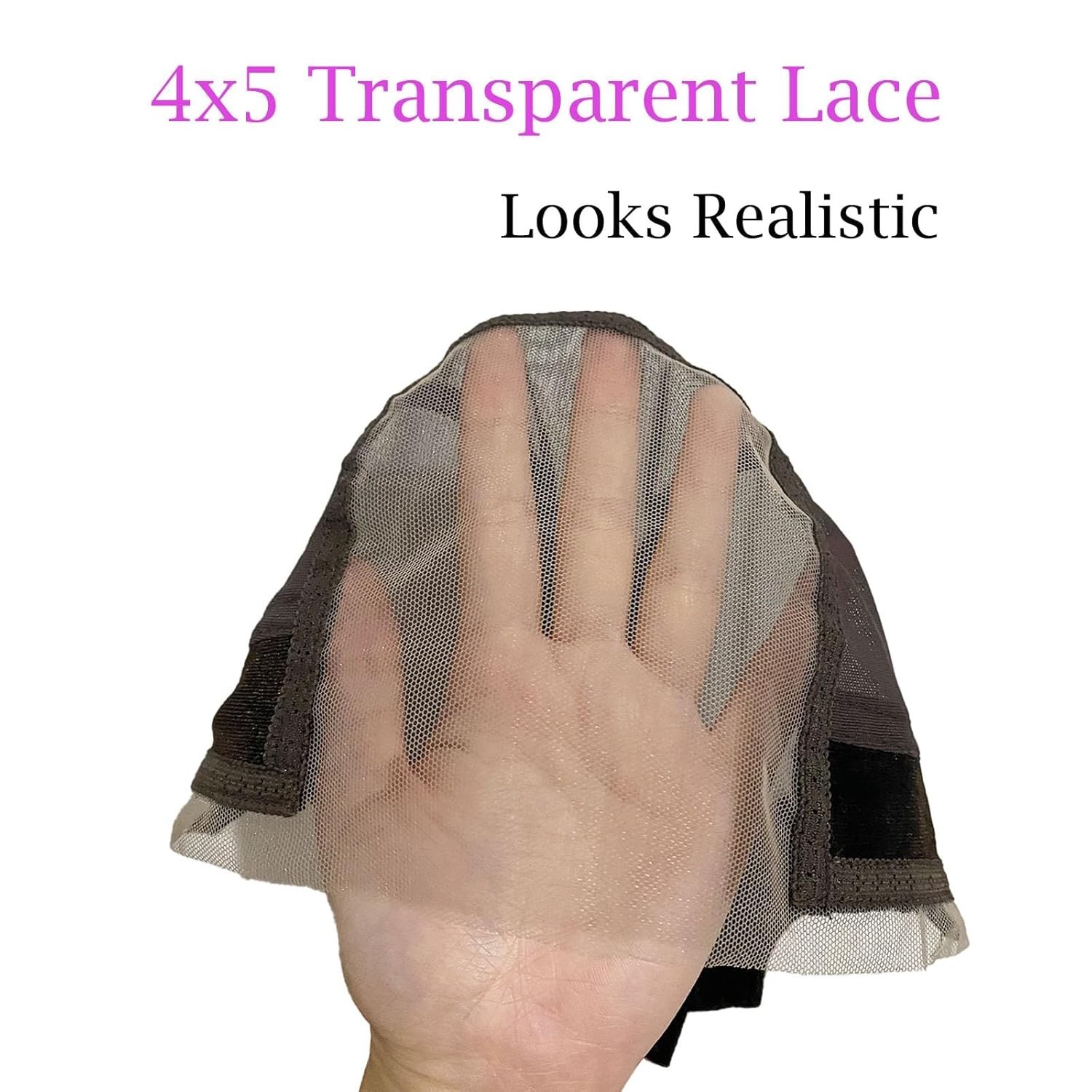 4×5 Transparent Lace Wig Grip Cap for Secure All-Day Wear – Medium Brown