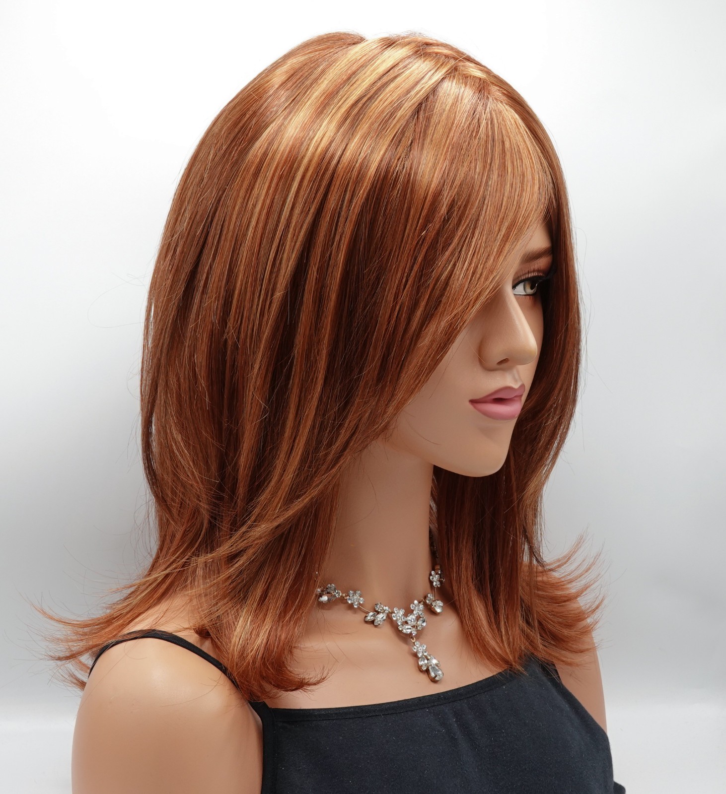 BOBBI Wig by ENVY, Lighter Red, *CLEARANCE!* Mono Top & Lace Front, NEW