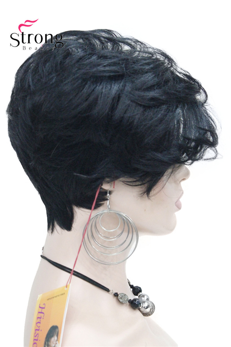 Short Soft Asymmetrical Golden Blonde Brown Ombre Heat freindy Synthetic wig