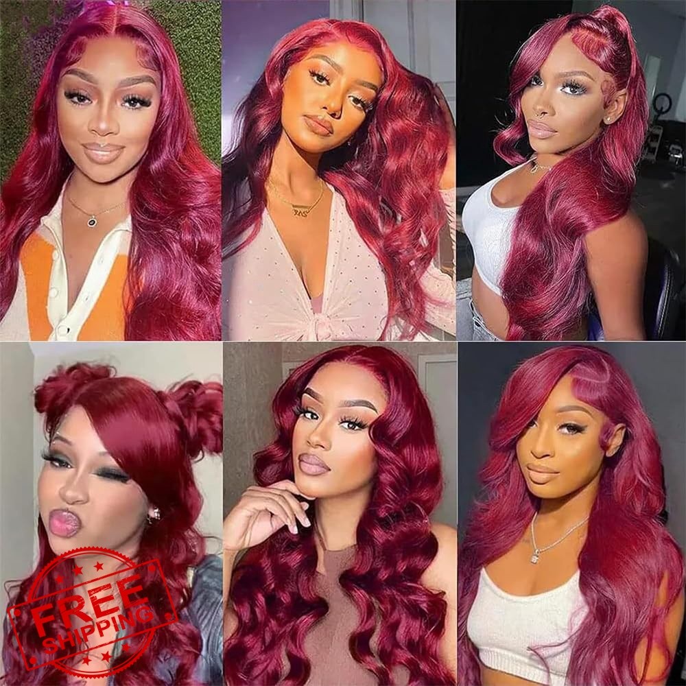 CnumGunm Burgundy 99j Bundles 12 14 16 Inch Body Wave