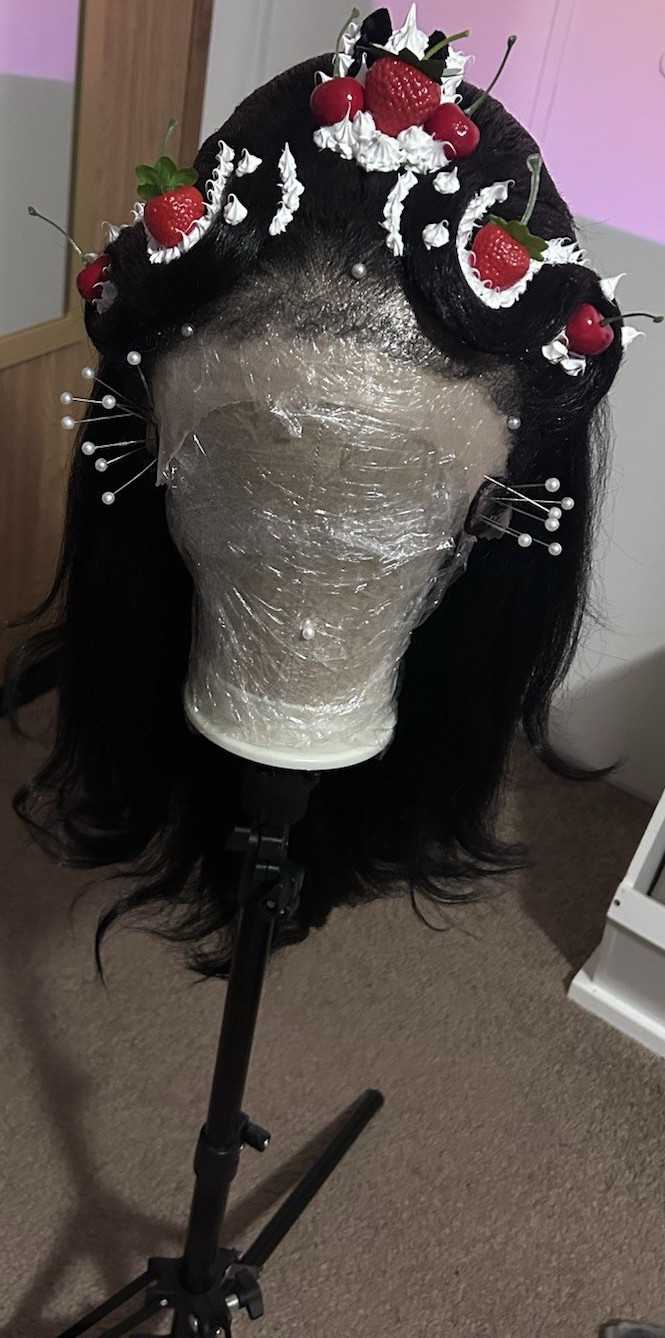 Black Drag Queen Costume Lace Front Cosplay Wig