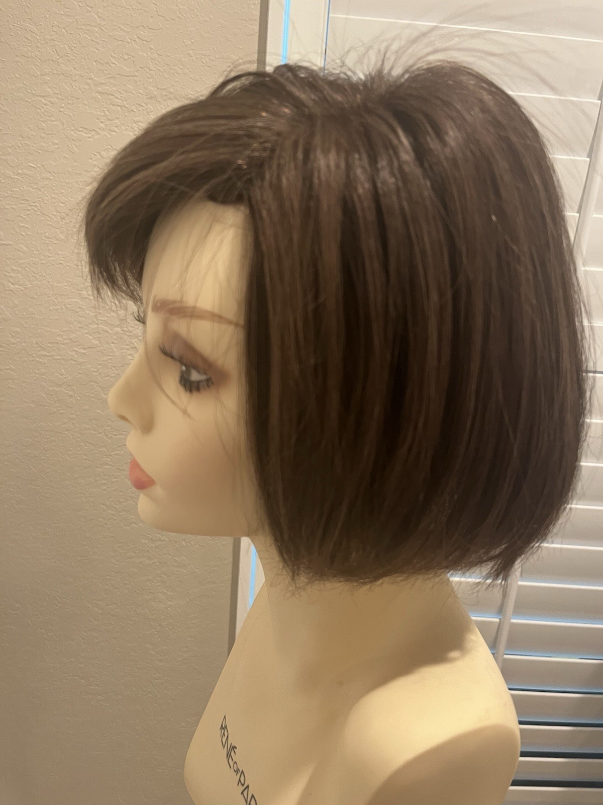 Medium Brown, 100% Real European hair Straight Bob Wig for Women Adult