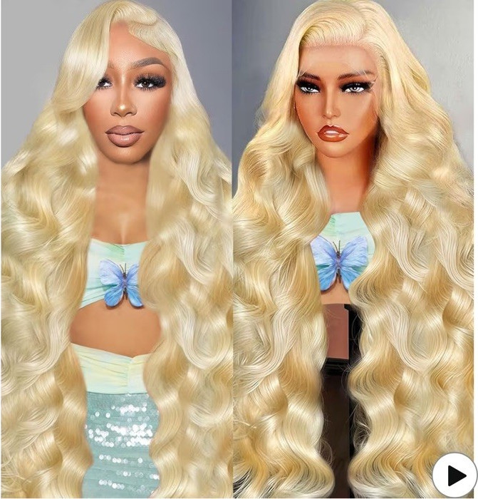 Blonde 613 Body Wave Wig 13×6 Lace Front HD Pre-Plucked Pre-Bleached Knots