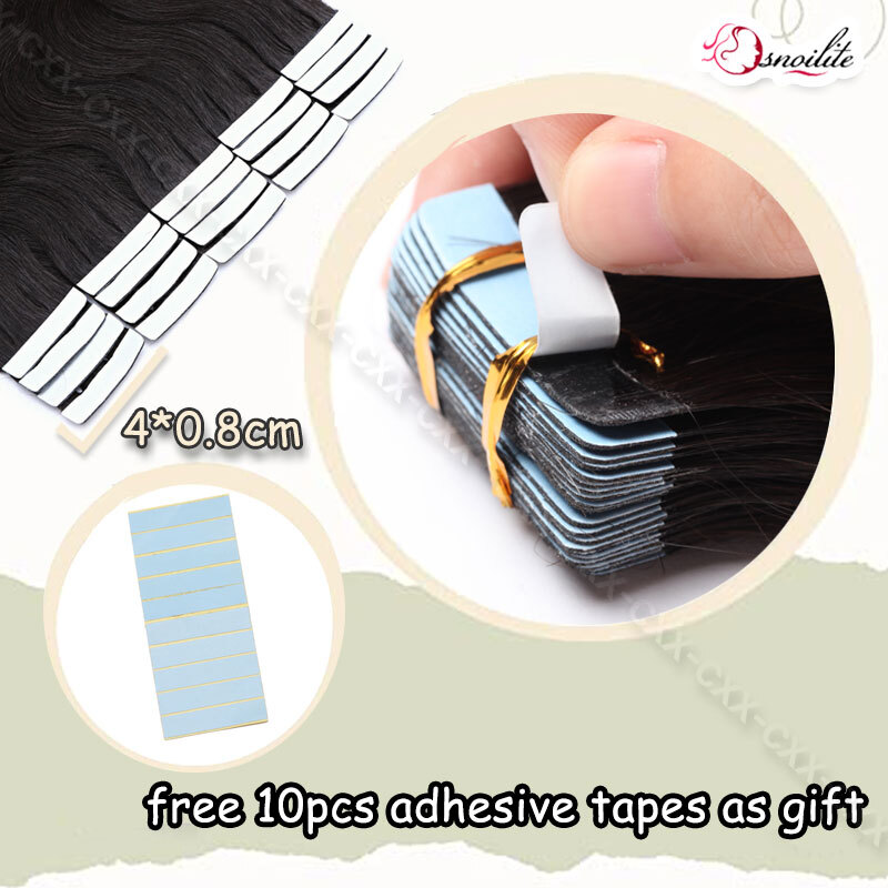 Kinky /Yaki PU Skin Wefts & Tape 100% Remy Human Hair Extensions 20pcs 50g Curly