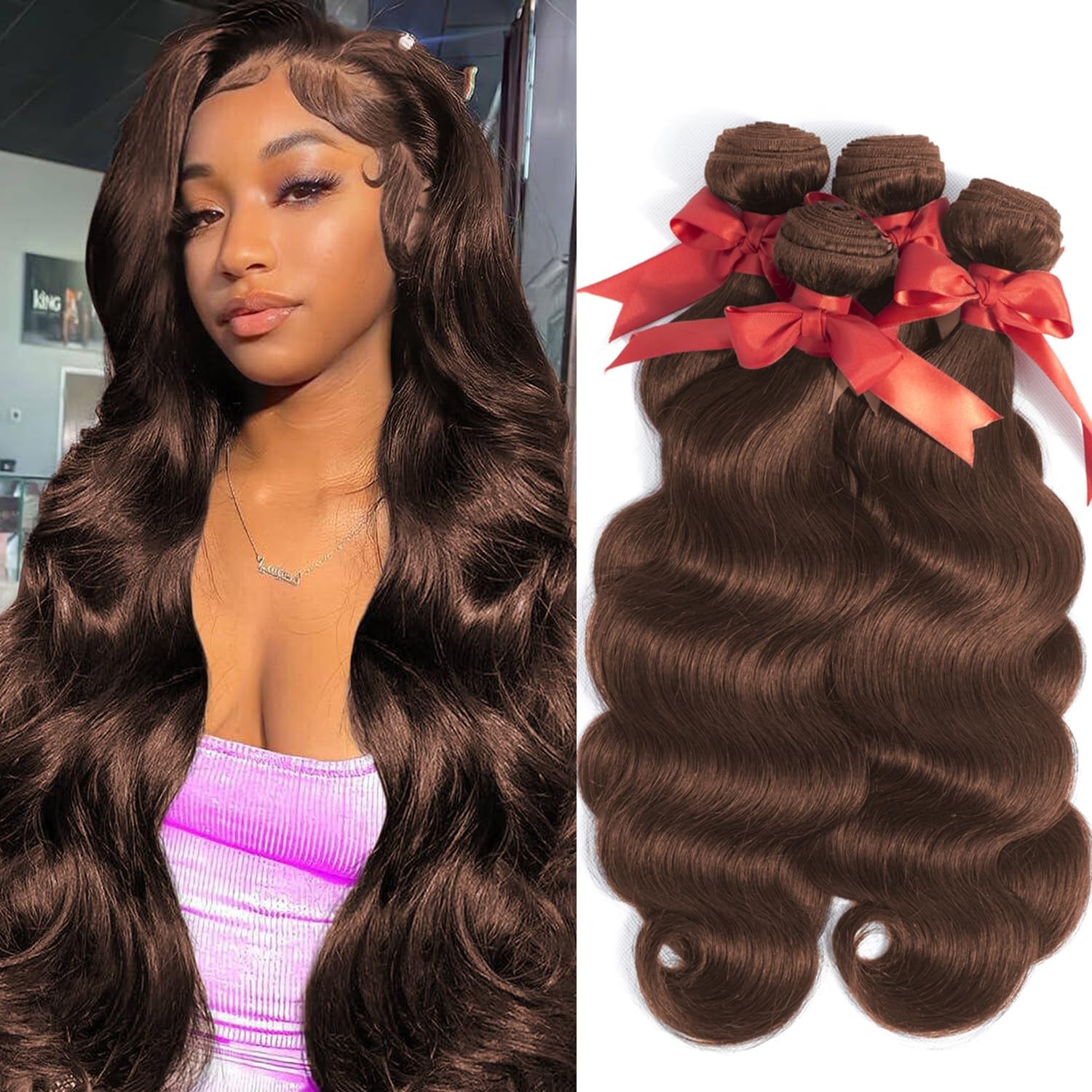 12A Body Wave Human Hair Bundles – 16 18 20 Inch Unprocessed Extensions, Dyeable
