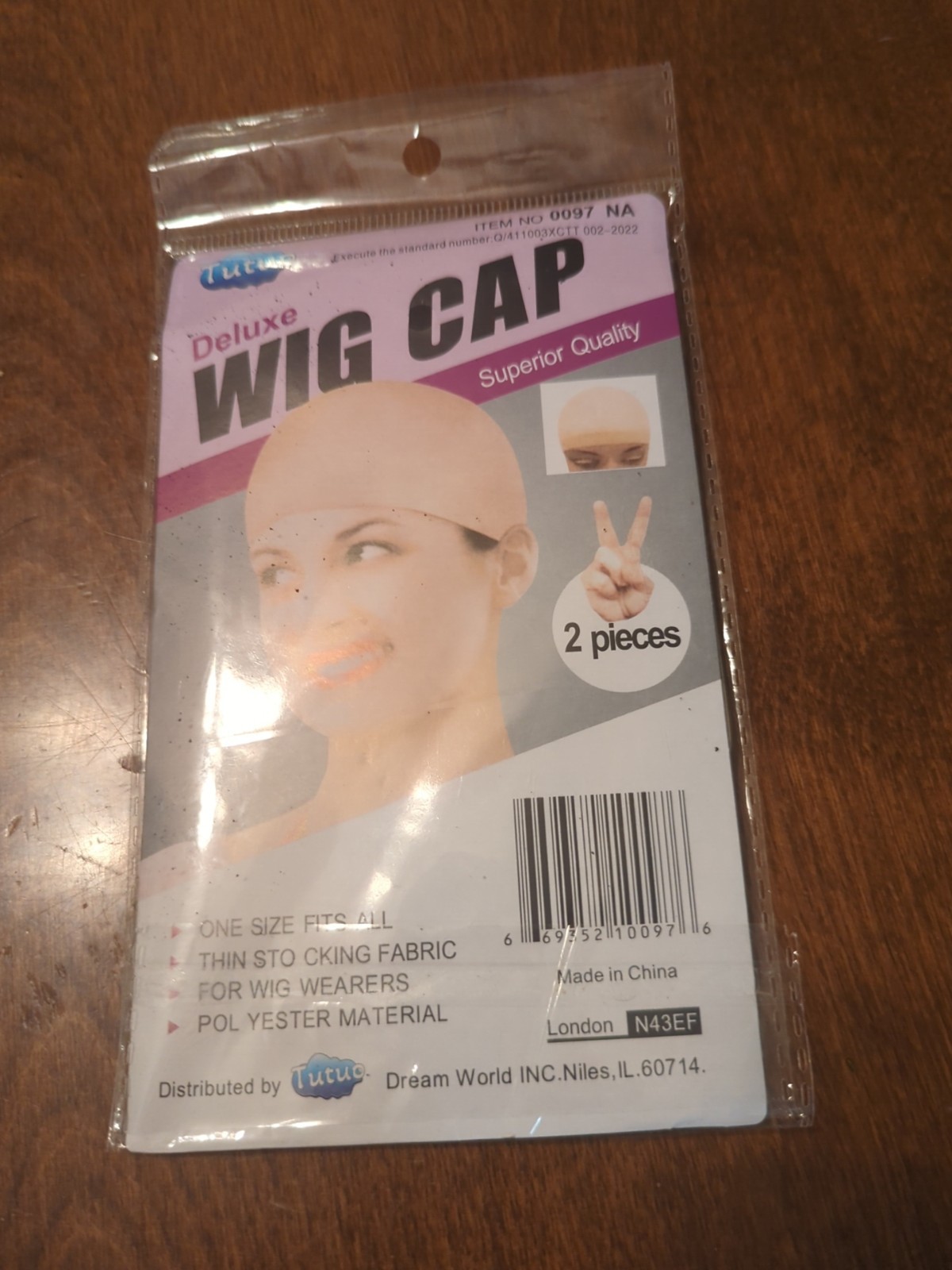 DREAM Deluxe Wig Cap 2 pc Item Number 0097 NA Natural Beige One Size Fits All