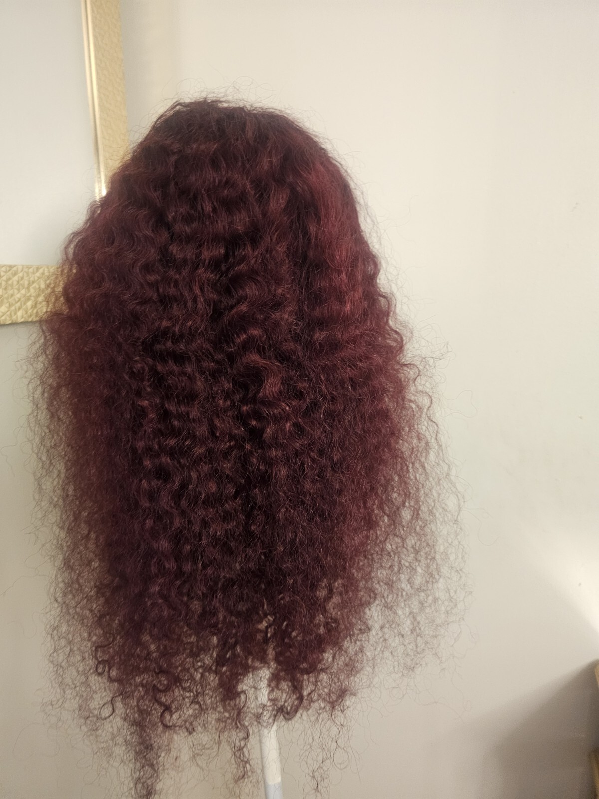 High Quality regular Top Reddish 24″ curly wavy 100% Virgin Human Hair Lace Wig