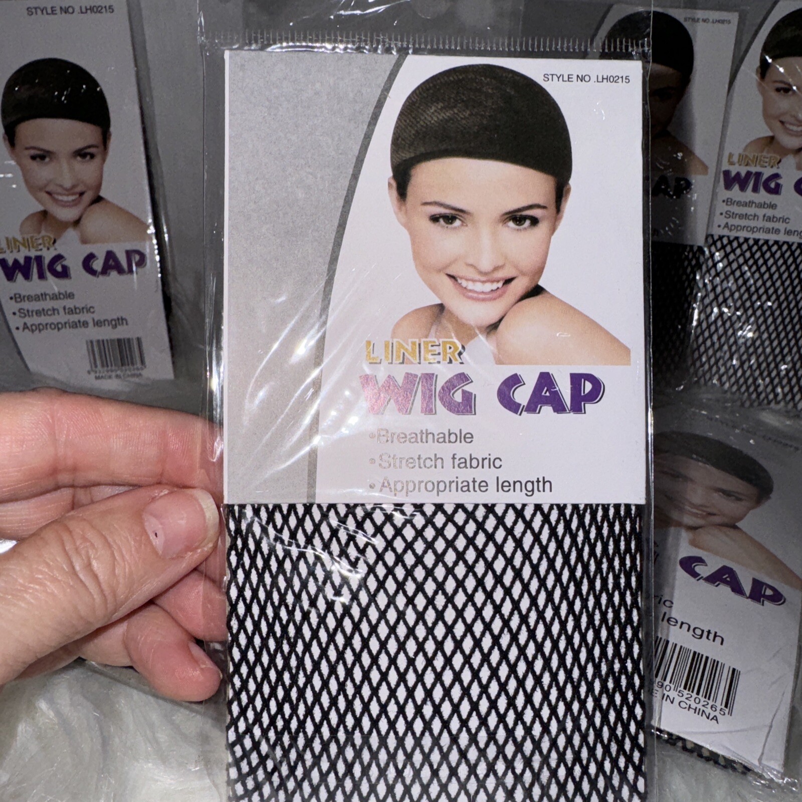 SEALED Lot Of 10 Liner Wig Cap Style No LH0215 Breathable Stretch Fabric Black