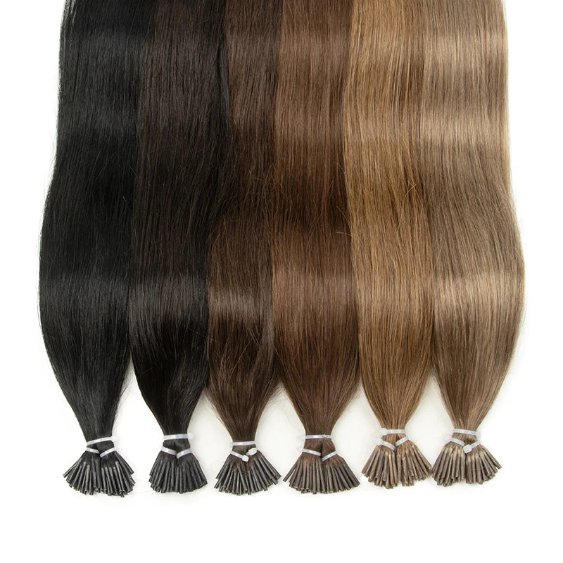 I Tip Hair Extensions Real Human Hair 30g/pack Microlink Capsules 14″