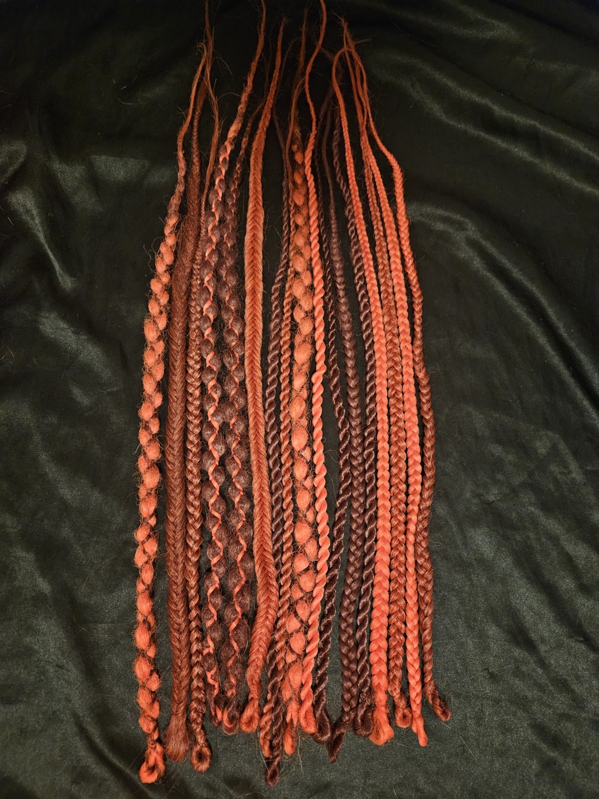 Red High Quality single ended dreadlocks 90 Count (20-24 inches long)