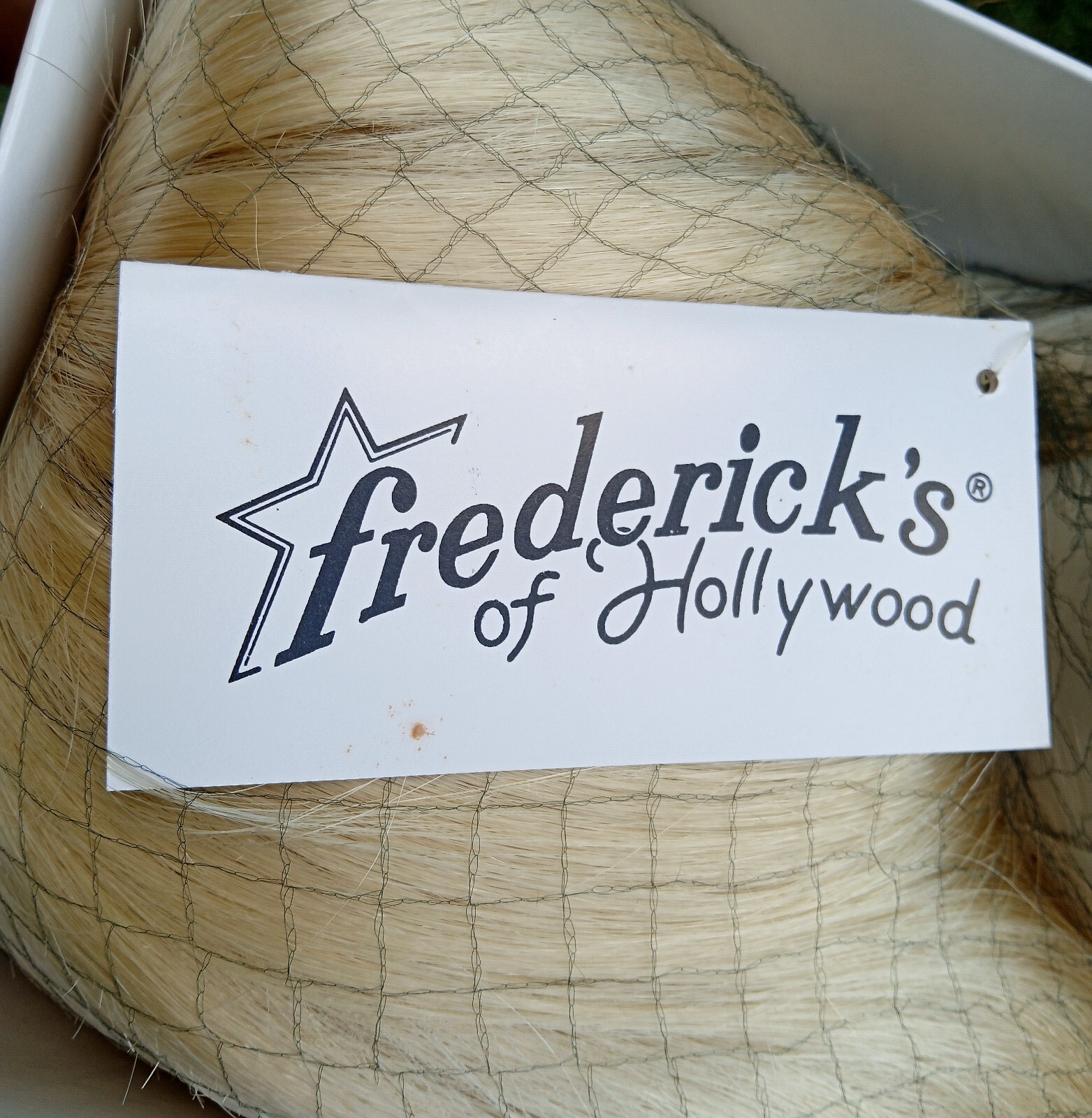 Vintage NOS DEADSTOCK “FREDERICKS OF HOLLYWOOD” LINGERIE “RADIANCE” BLONDE WIG