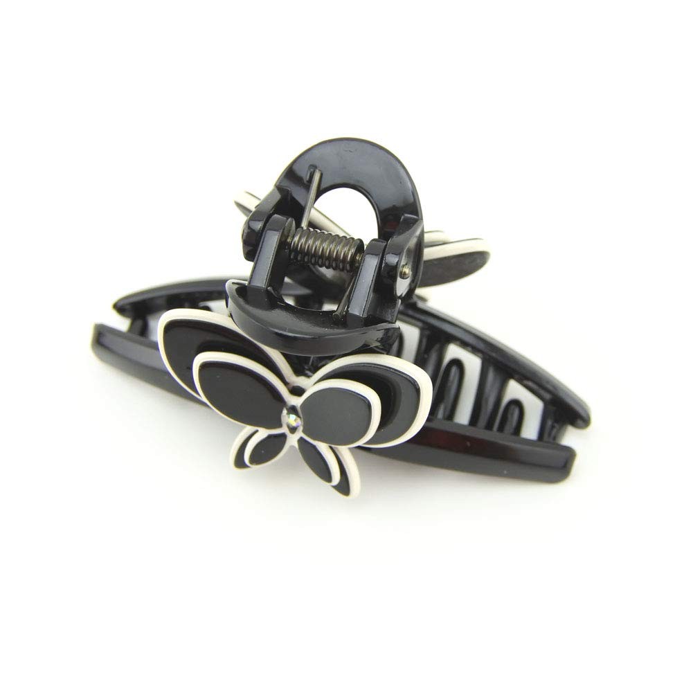 Meilliwish Noble Little Butterfly Women Ponytail Holder Hair Claw Clip Black