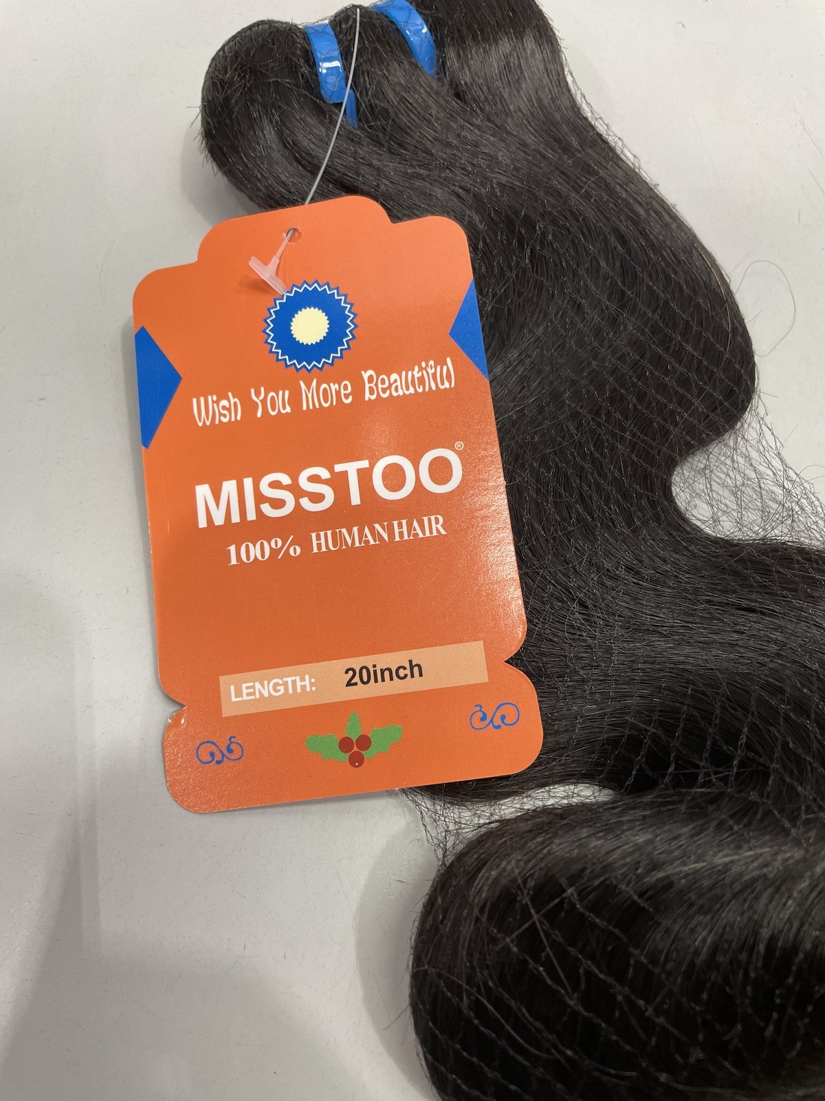 Misstoo 100% Human Hair Natural Black Body Wave Hair Extensions 1 Bundle, 20″