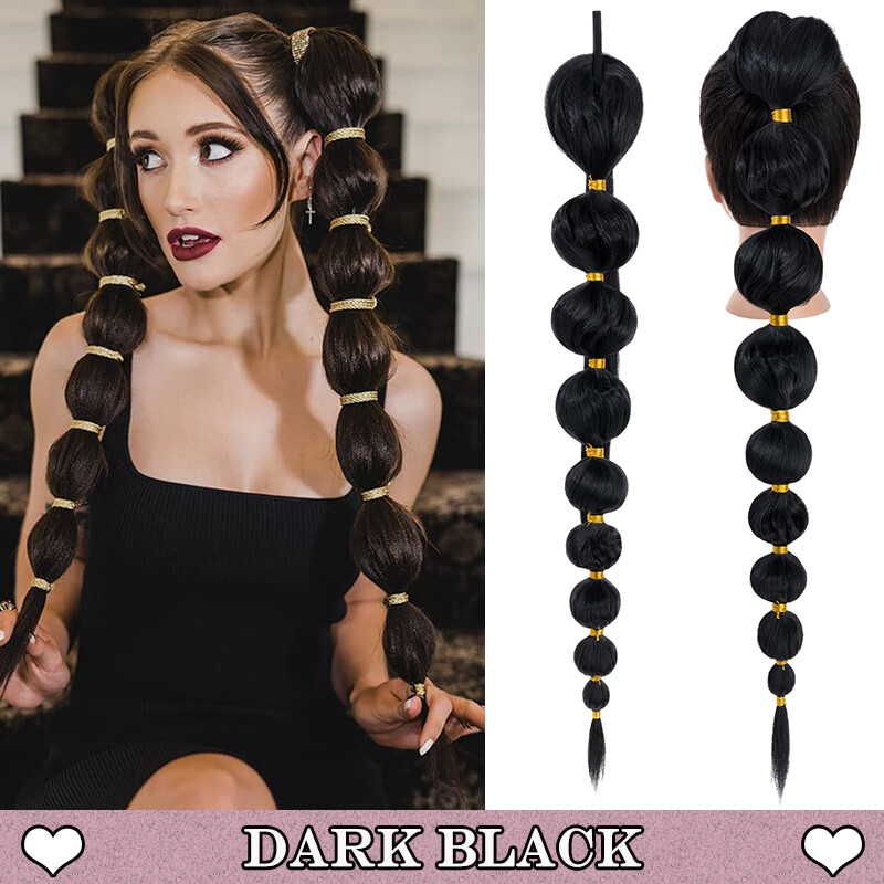 Braid Ponytail Extension w/ Elastic Tie Straight Wrap Around Braid Pony Tail 34″