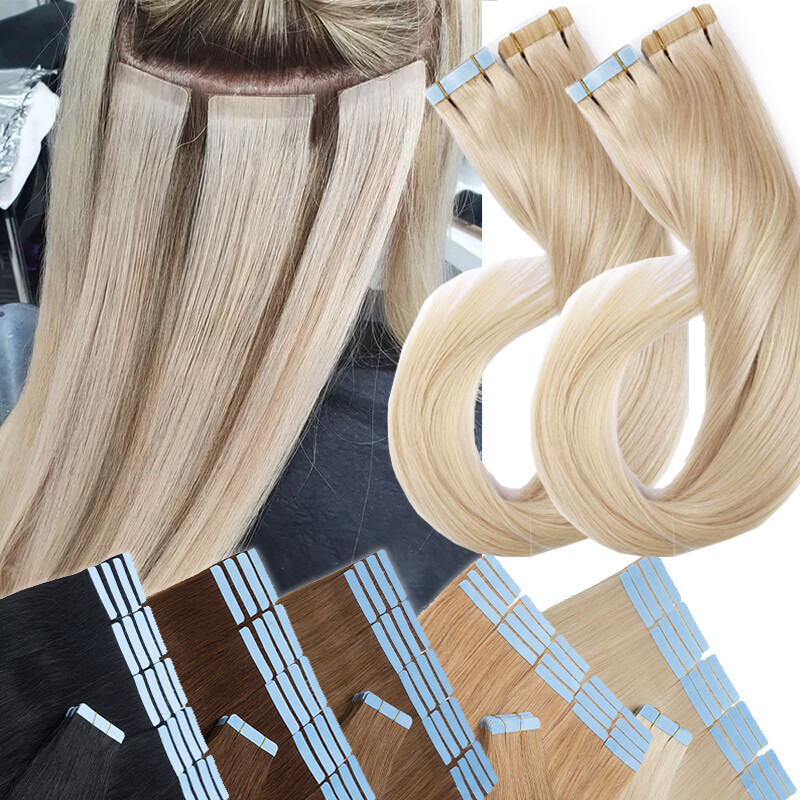 200G Tape In 100% Remy Human Hair Extensions Seamless Skin Weft Thick 18″-24″ US