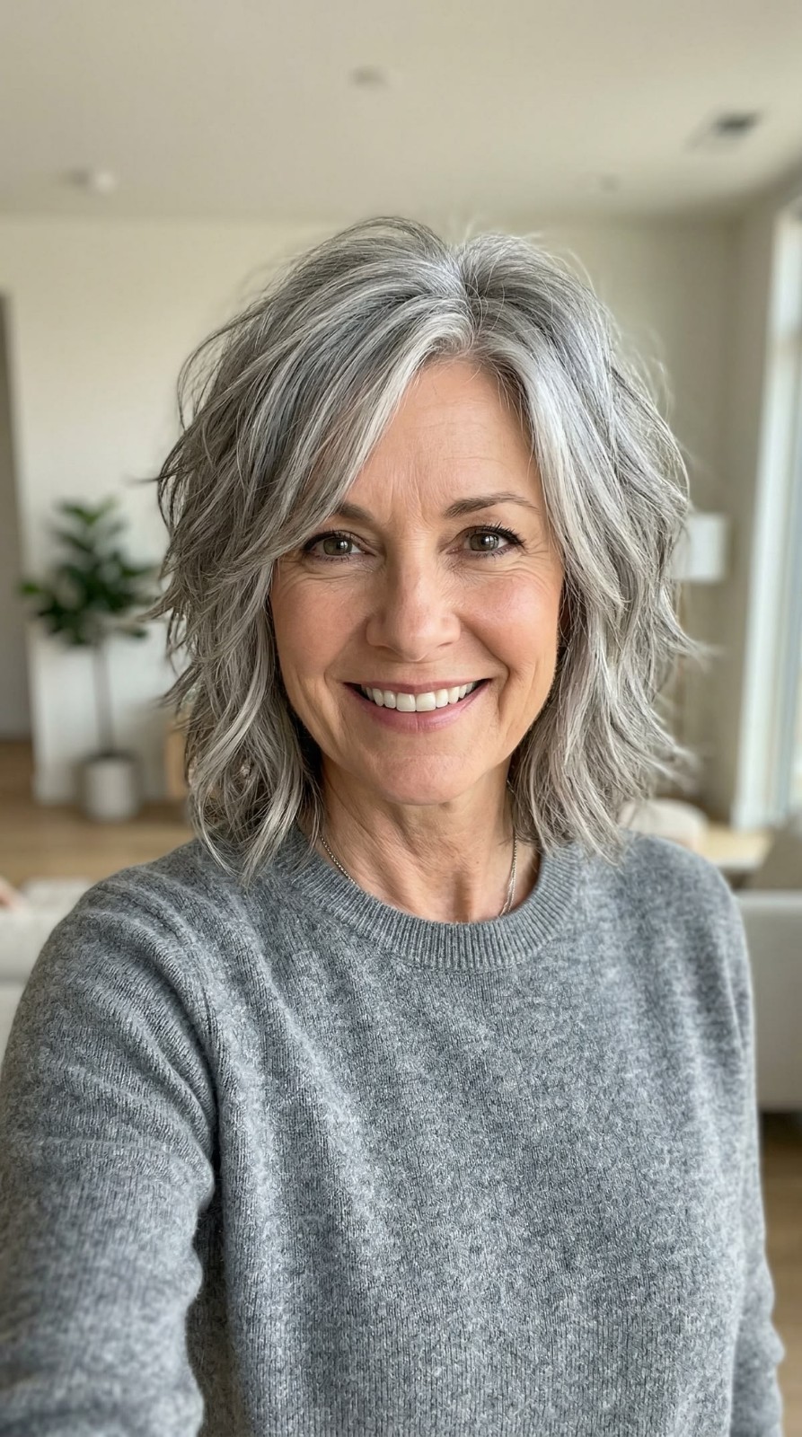 Short Light Silver Gray Bob Wigs for Women 100% Human Hair Lace Front Wigs