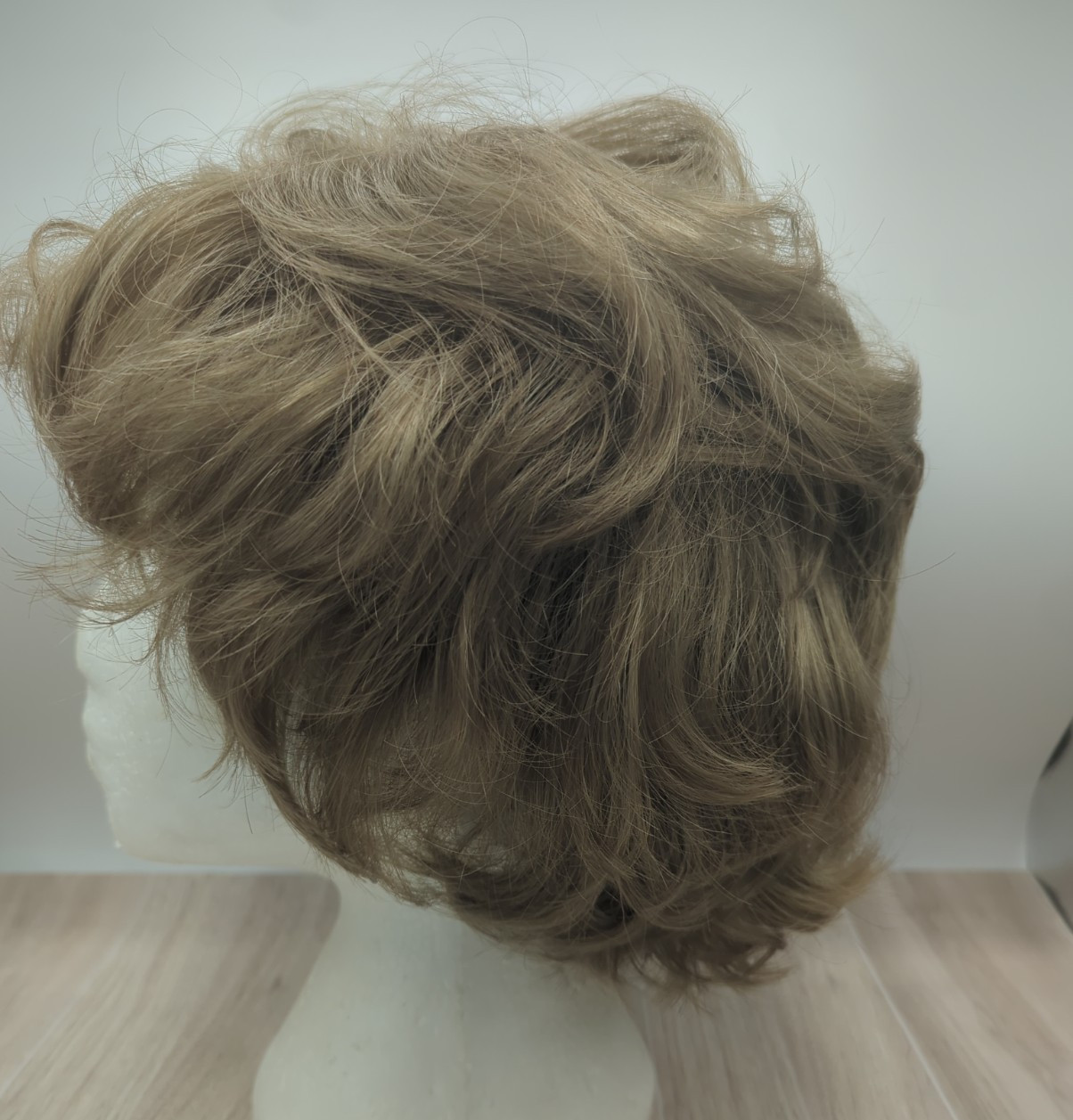 Fashion Club Designs Short Curly Wig Joy 14 Large, Light Ash Brown