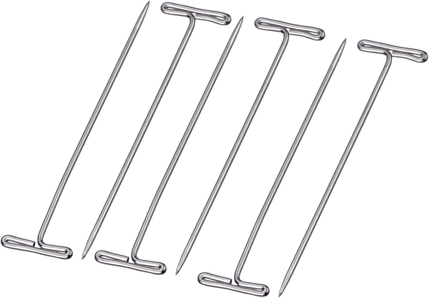 100 Pack 2 Inch Craft T-Pins in Plastic Box – Ideal for Wigs, Sewing, Crafts
