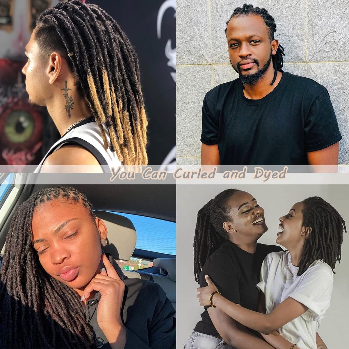 Luckroce Human Hair Loc Extensions Bundles Width 100 Permanent Huamn Hair 6