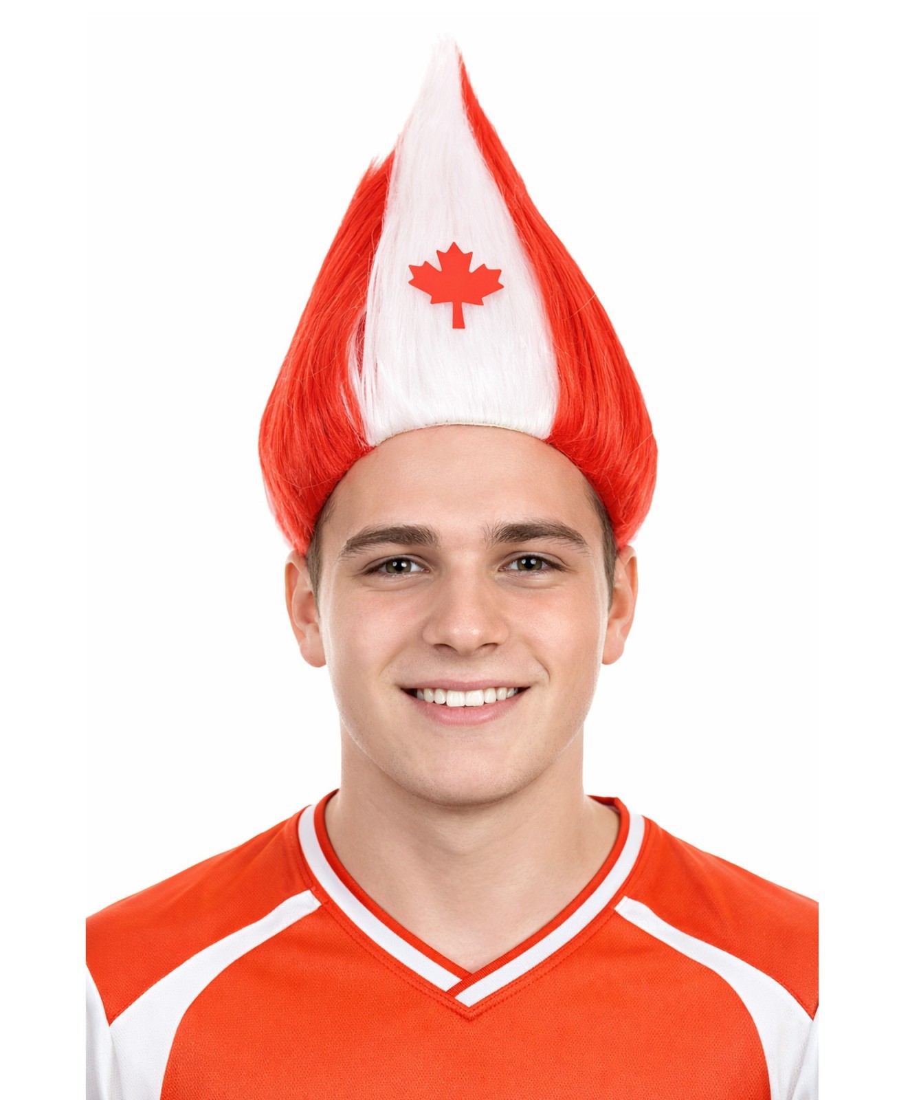 Canada Flag Troll Wig Adult Unisex Costume Halloween Party