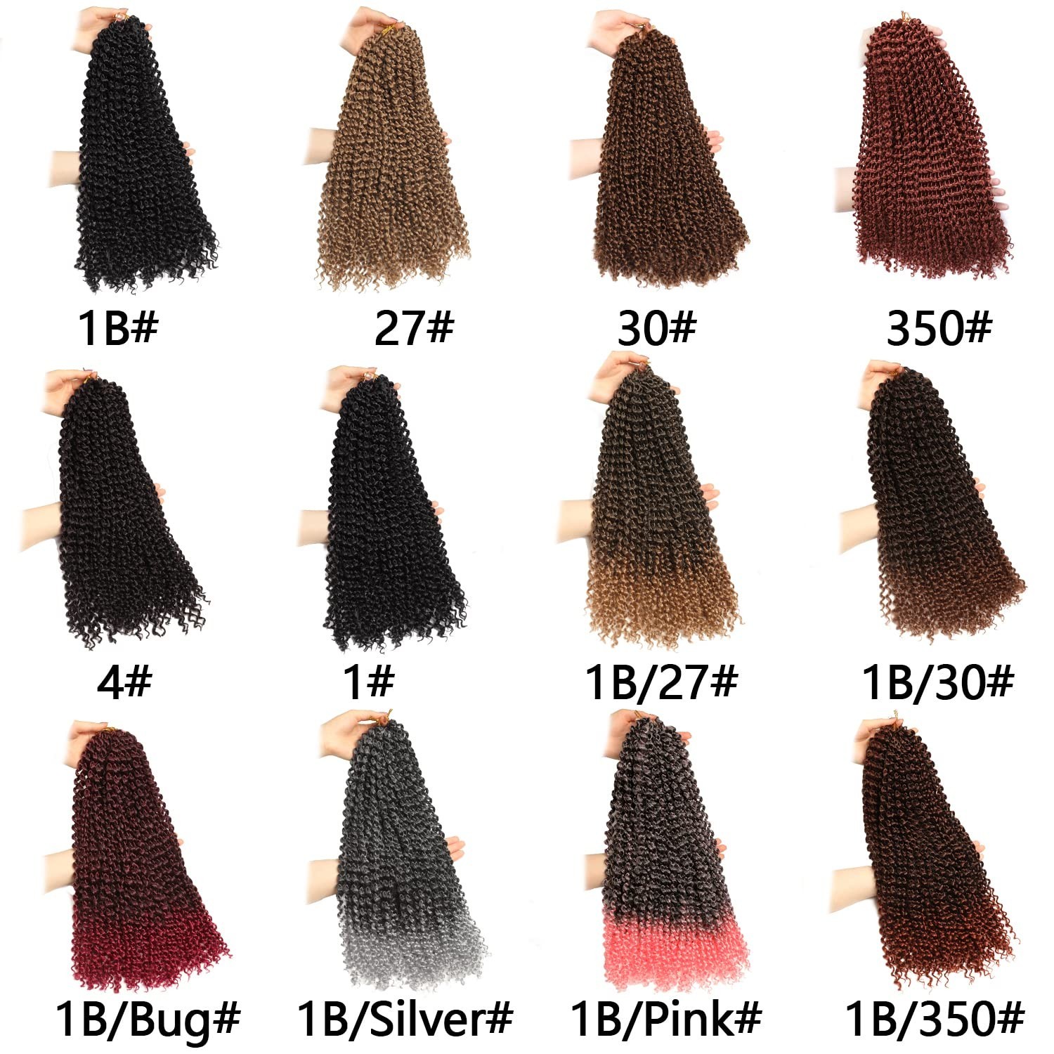 18 Inch Water Wave Crochet Hair Extensions: Passion Twist Braids in 6 Easy Packs