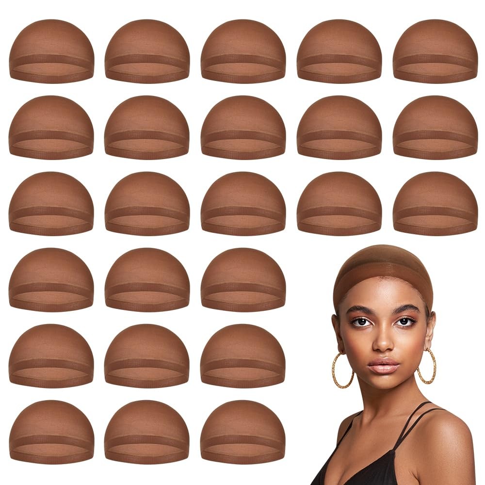 Dark Brown Wig Caps for Women, Stocking Cap for Lace Front Wig, Brown Wig Cap