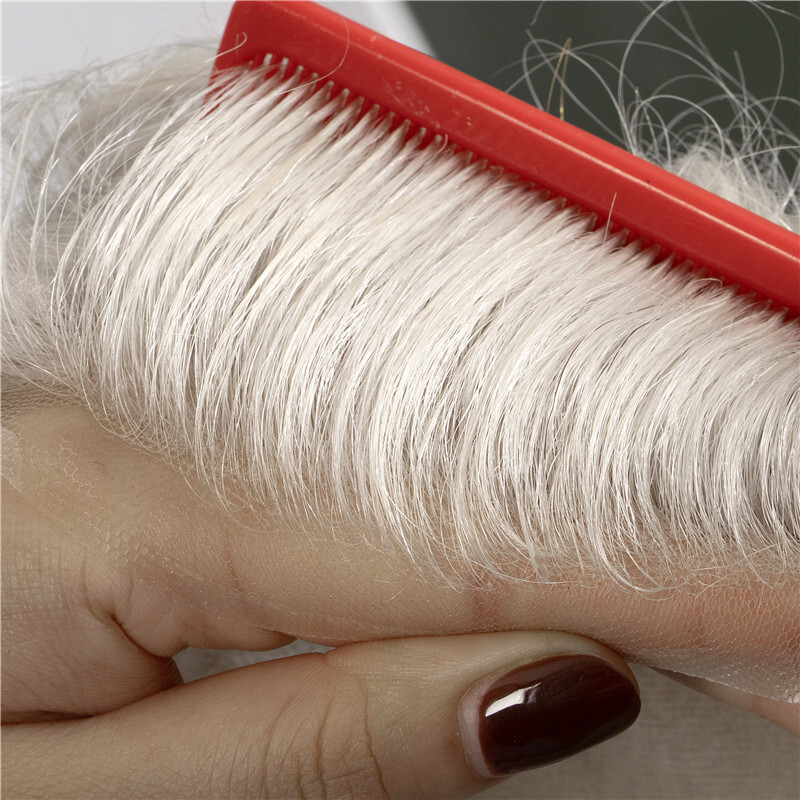 #60 Blond Toupee for Men 10x8inch Sight Wave Lace with PU Around Men’s Hairpiece