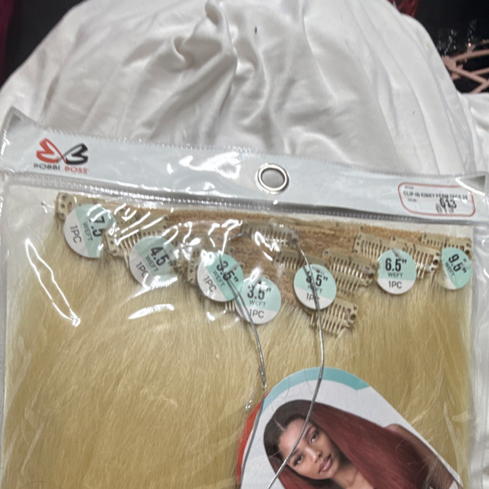 Miss Origin Clip-In Hair Extensions 7PCS Blonde 613 Snap Comb