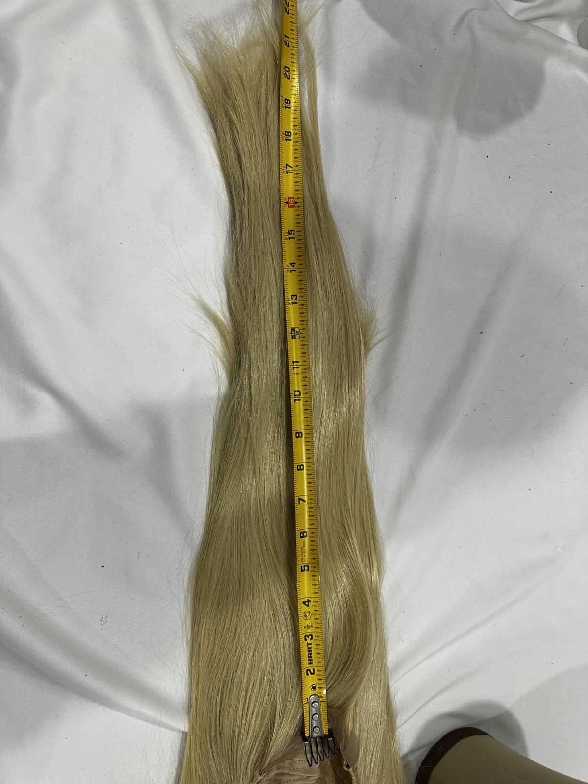 Blonde Synthetic Lace Front Wig Long Straight Hair Heat Resistant Adjustable Cap
