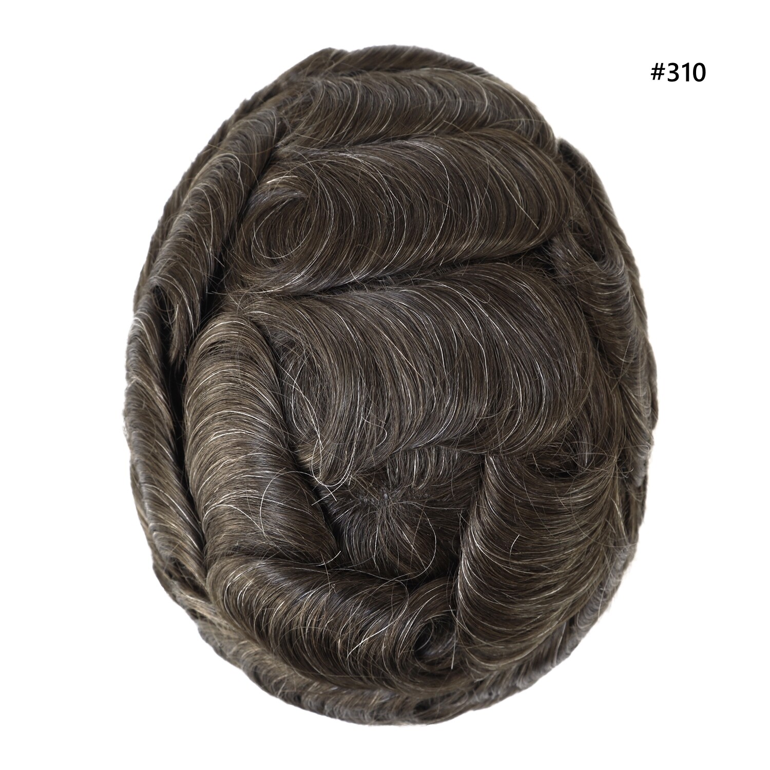 Mens Hair Replacement System All Poly Skin Toupee Knotted Wig Human Hairpiece5”