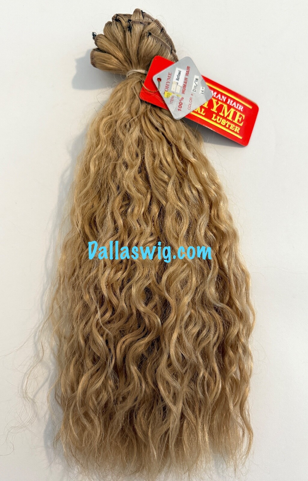 Custom Made 100% Human French Refined Curly Wave Hair 14″ Clip-In Extension