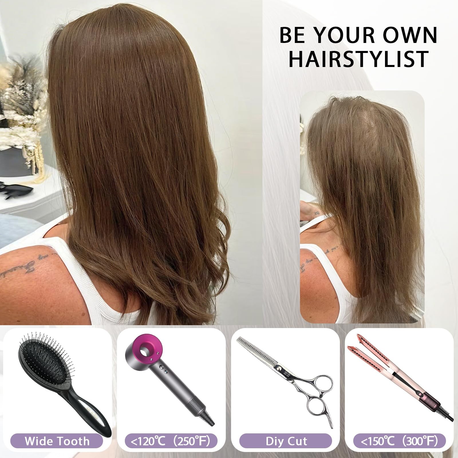 Topunique Toppers Hair Pieces For Women Tac 3X5 Inch Injected Silk Base 16 Inch