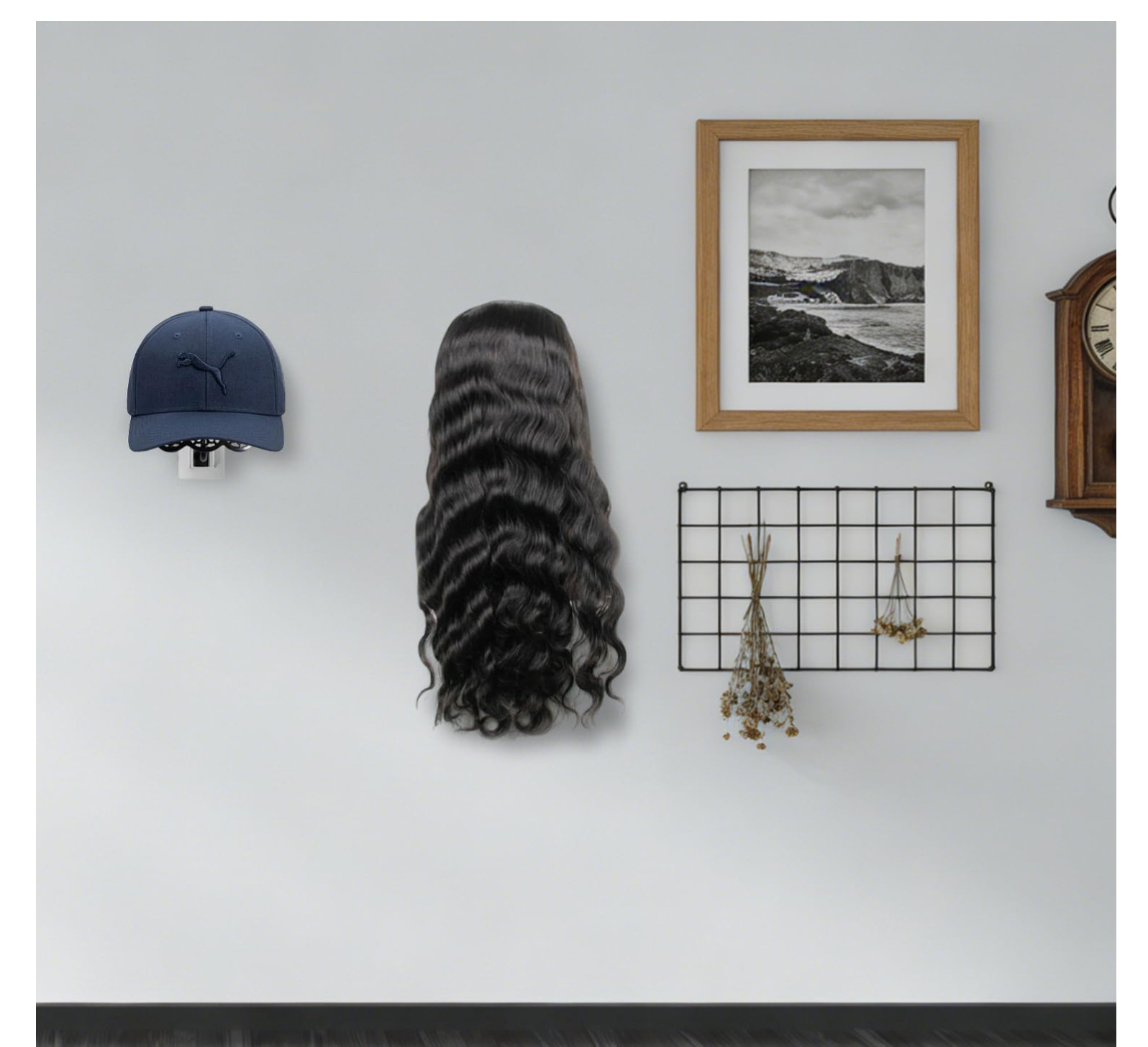 Wig Stand Hanging, 2PCS Black