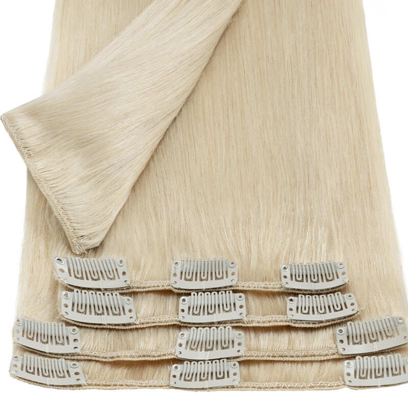 Clip In Real Human Remy Hair Extensions 8-Pieces Full Head Trendyhair Balayage