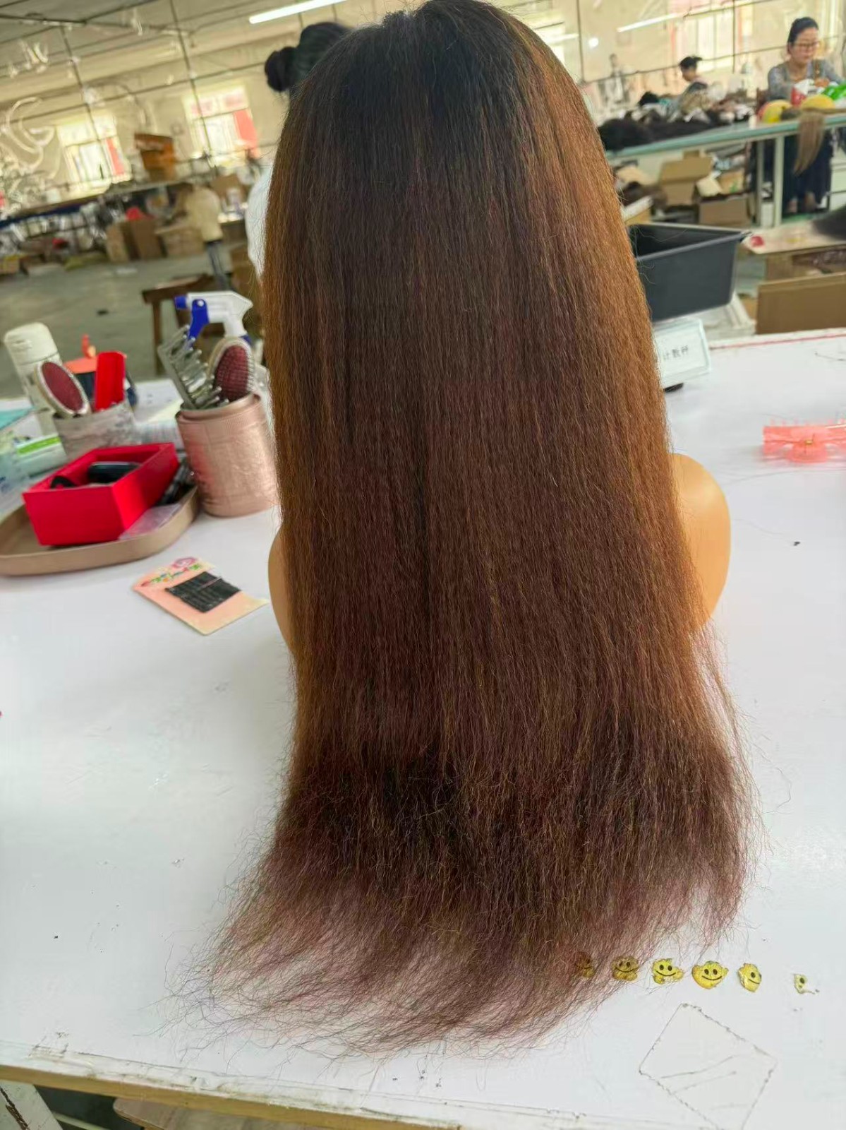 6*9 22in 180% straight hd ombre color wig 180% density 100% Human Hair