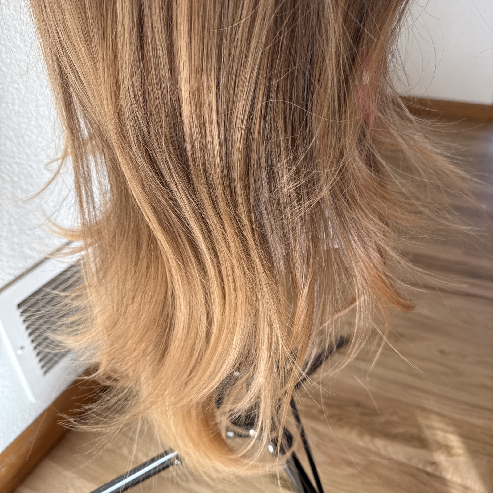 New Trend Wigs 33” Rooted Med Brown With Light Tips Highlights 60