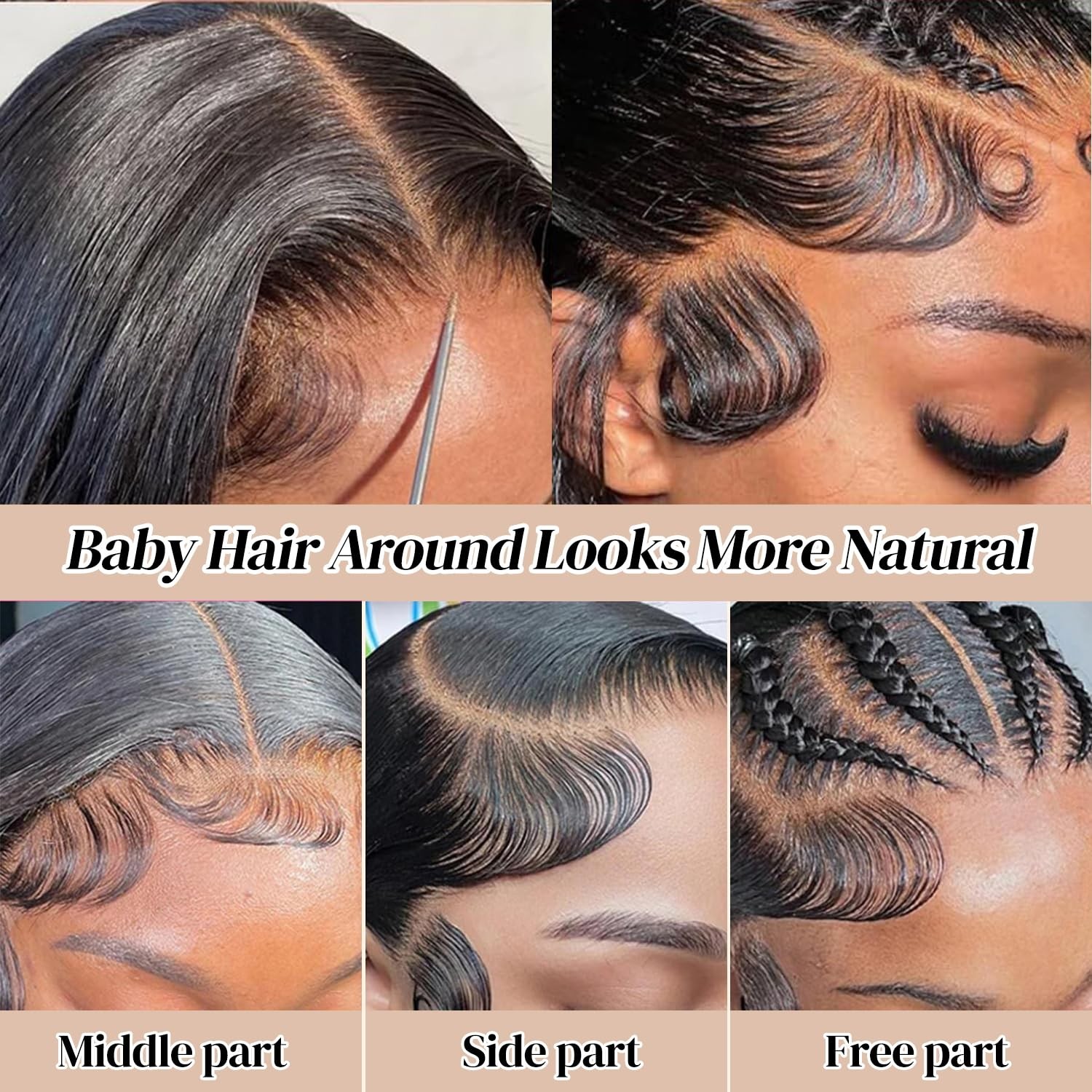 32 Inch Human Hair Lace Front Wig 200 Density Straight Glueless Pre Plucked
