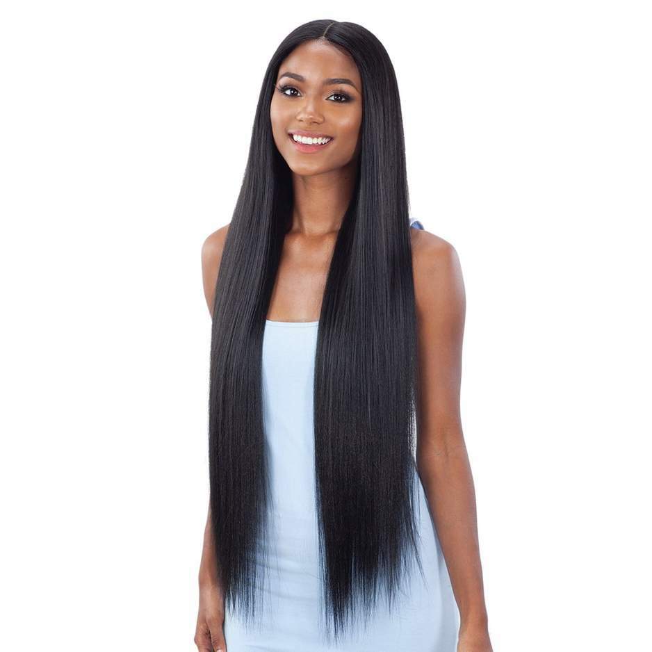 SHAKE N GO ORGANIQUE SYNTHETIC LACE FRONT WIG – LIGHT YAKY STRAIGHT 36″