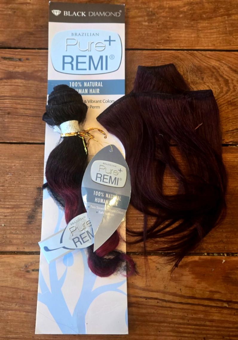 BLACK DIAMOND-BRAZILIAN REMI-100% NATURAL HUMAN HAIR-2PCS-NEW IN PACKAGE