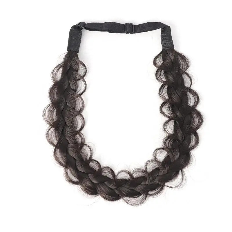 1 Pcs Synthetic Premium Adjustable Handmade Wig Braided Elastic Band Hair Fashio