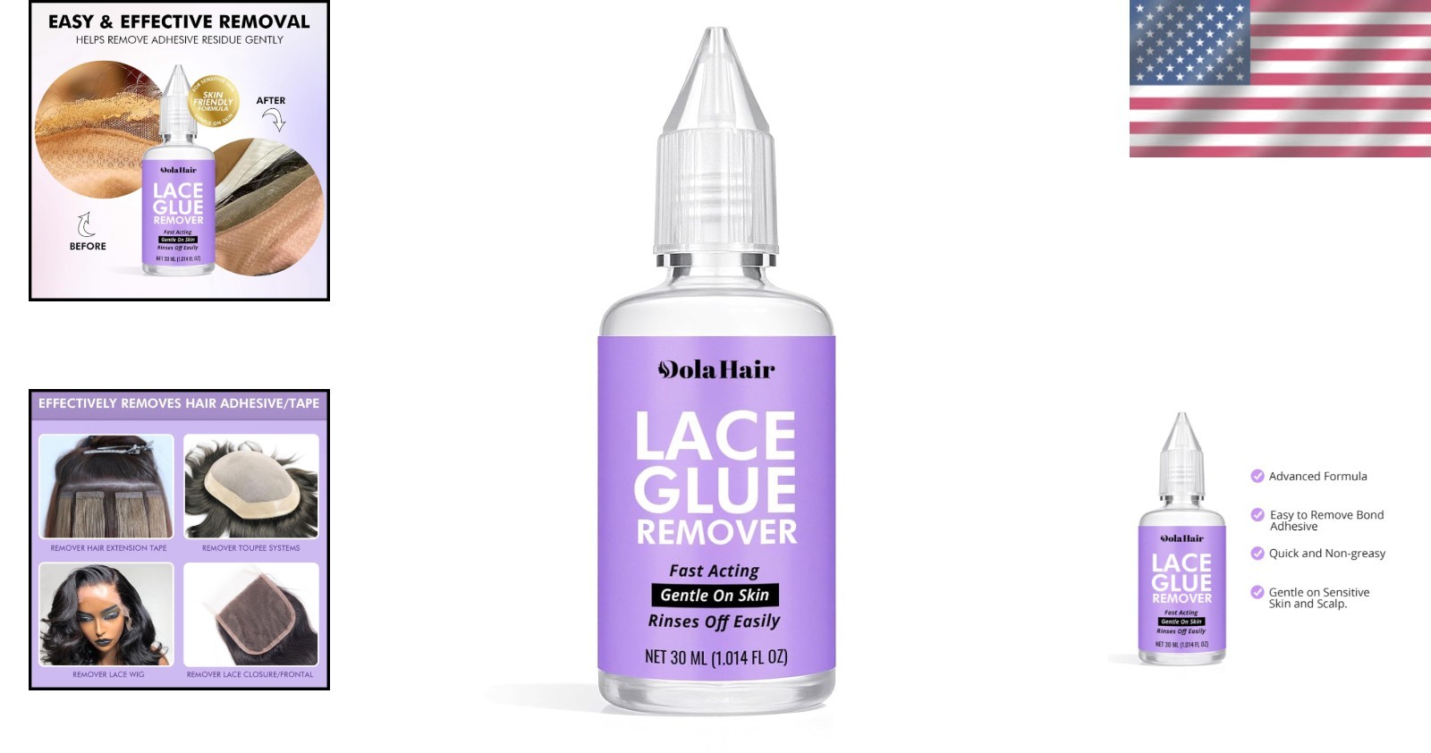 Gentle Lace Glue Remover for Wigs and Hair Extensions – Waterproof Formula