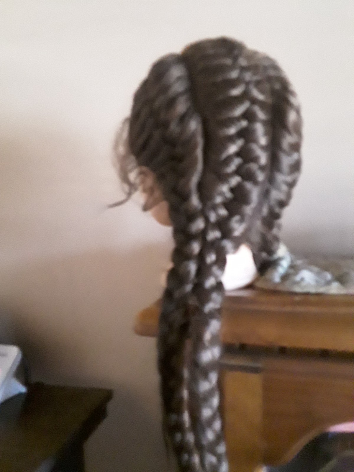 NewFreeShipping 28 Inch Lace Wig Quad Braided Dutch Easy To Install Baby Hairs