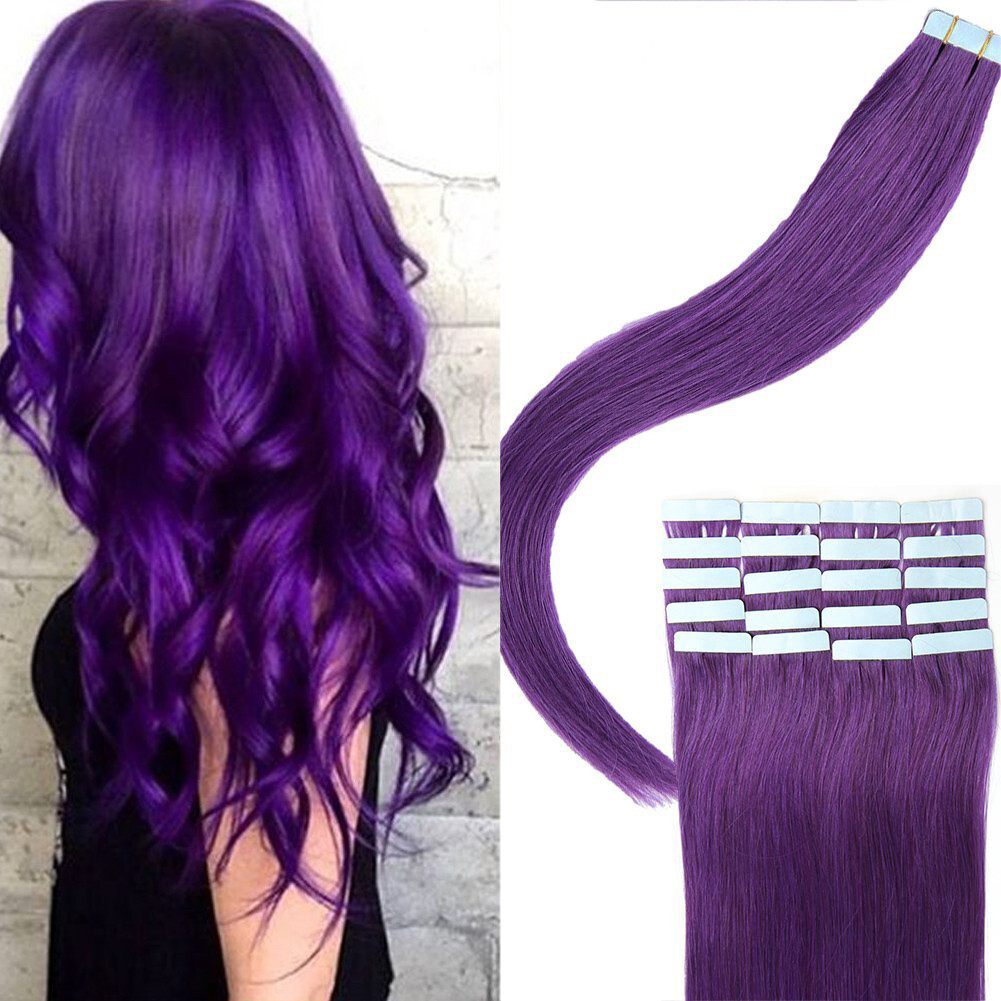 Tape in 100% Real Remy Human Hair Extensions Invisible Tape Skin Weft Hair Thick
