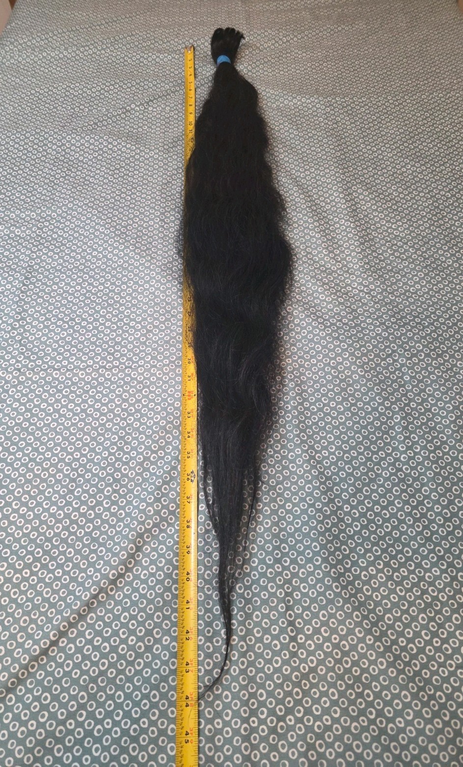 Black Soft Human Hair 42 inches 164.4g 1pc