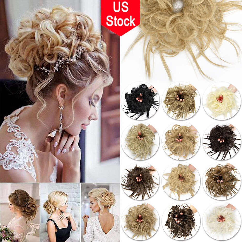 Thick Messy Bun Hair Piece Scrunchie Updo Wrap Hair Extensions Real As Human New