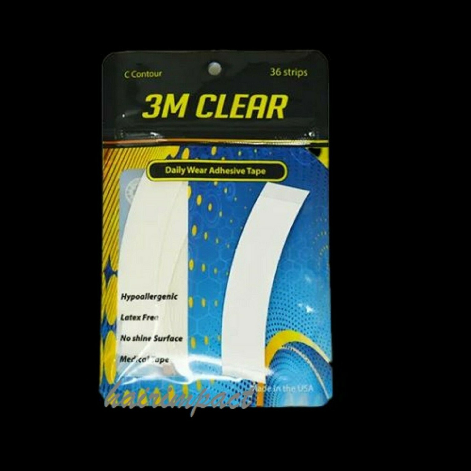 3M 1522 Clear.Daily Wear Adhesive Tape ‘C’ Contour Tape 36 strips Medical,NEW !