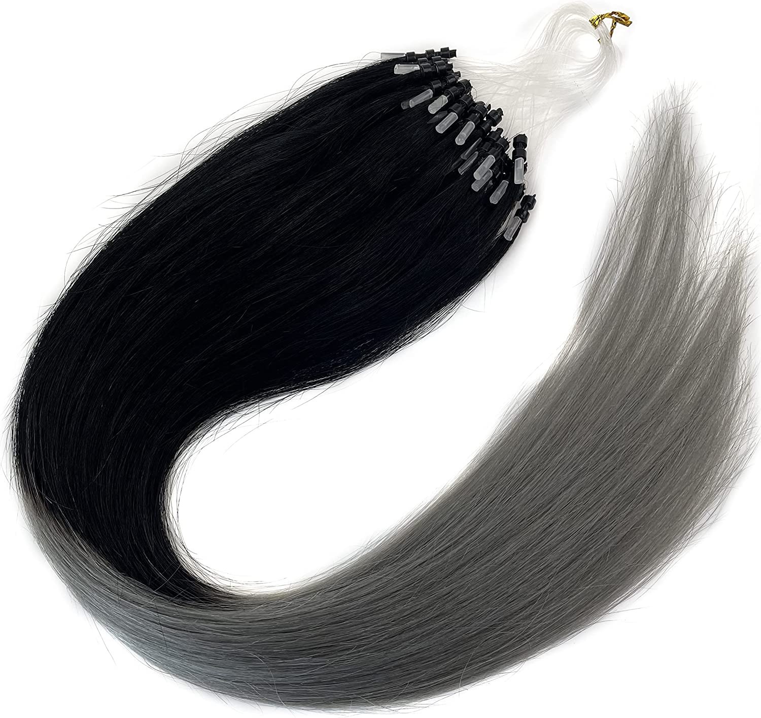 Micro Beads Loop Tip Human Hair Extensions Micro Ring Link Premium Remy Thick 1g
